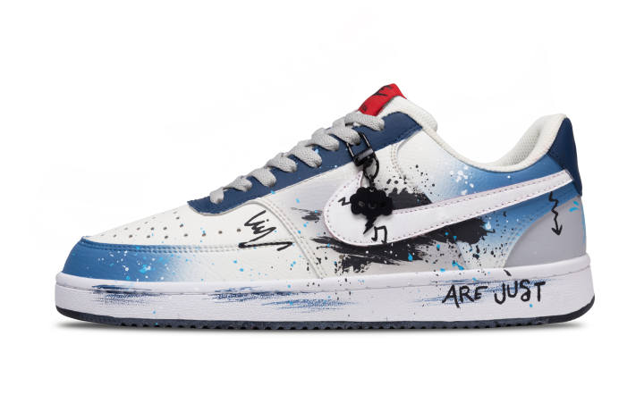 Nike Nike Court Vision 1 Skateboard Shoes Men's Low Top White/Gray/Beige/Blue/Black