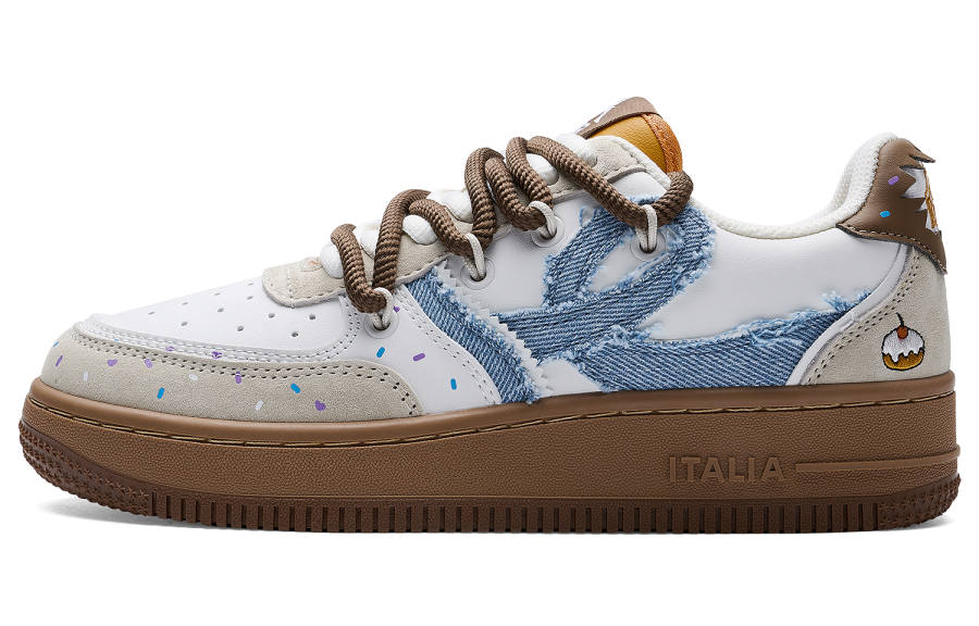 Kappa Back to Back Height Increasing Low top Skateboard Shoes Women's Gray Khaki