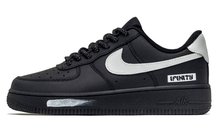 Nike Nike Air Force 1 Secret Space Low top Skateboard Shoes Unisex Silver Black