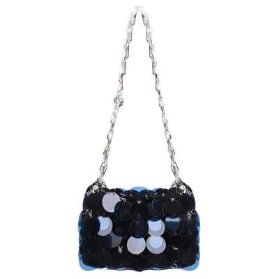 Paco Rabanne PVC & Brass & Metal Shoulder Bag Women's Blue
