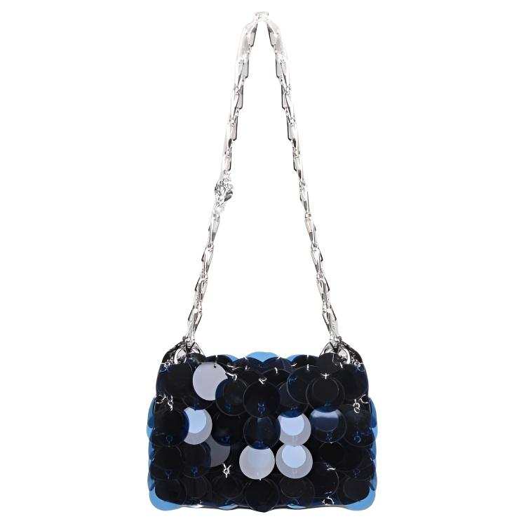 Paco Rabanne PVC & Brass & Metal Shoulder Bag Women's Blue