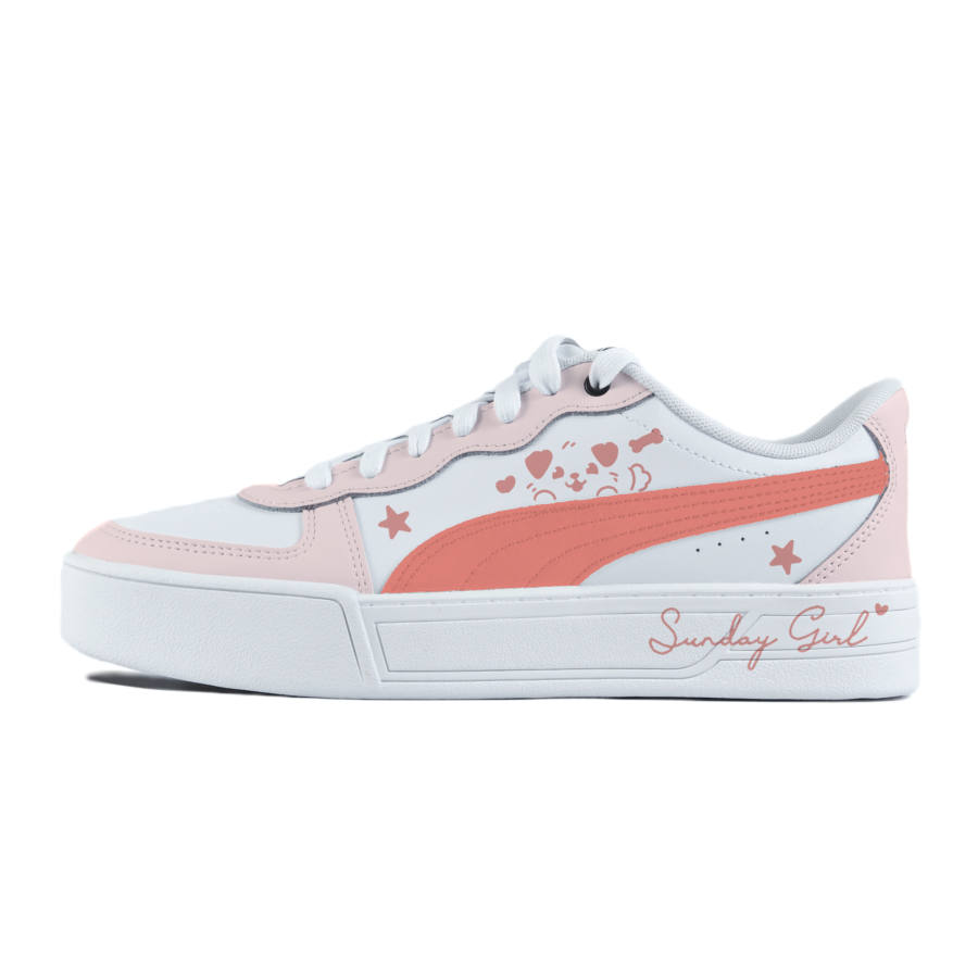 PUMA Skye Abrasion Resistant Balance Low top Skateboard Shoes Women's Pink Blue