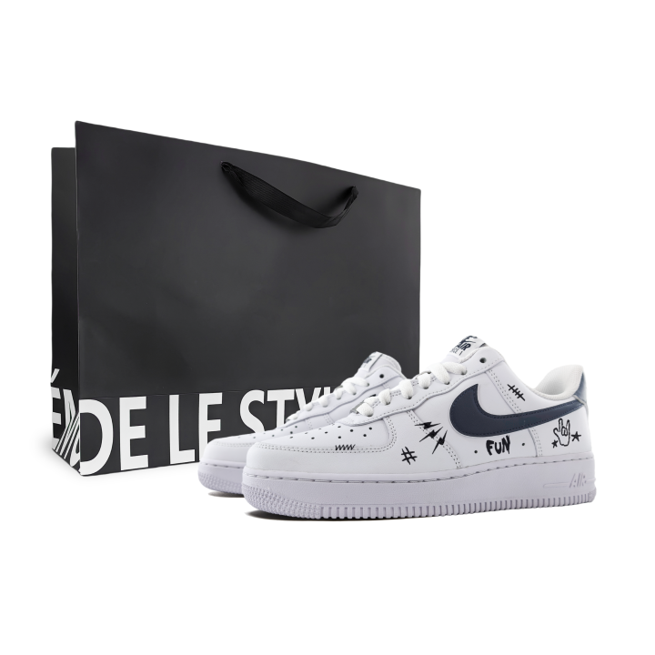 Nike Nike Air Force 1 Abrasion Resistant, Lightweight, And Breathable Low top Skateboard Shoes Men's White