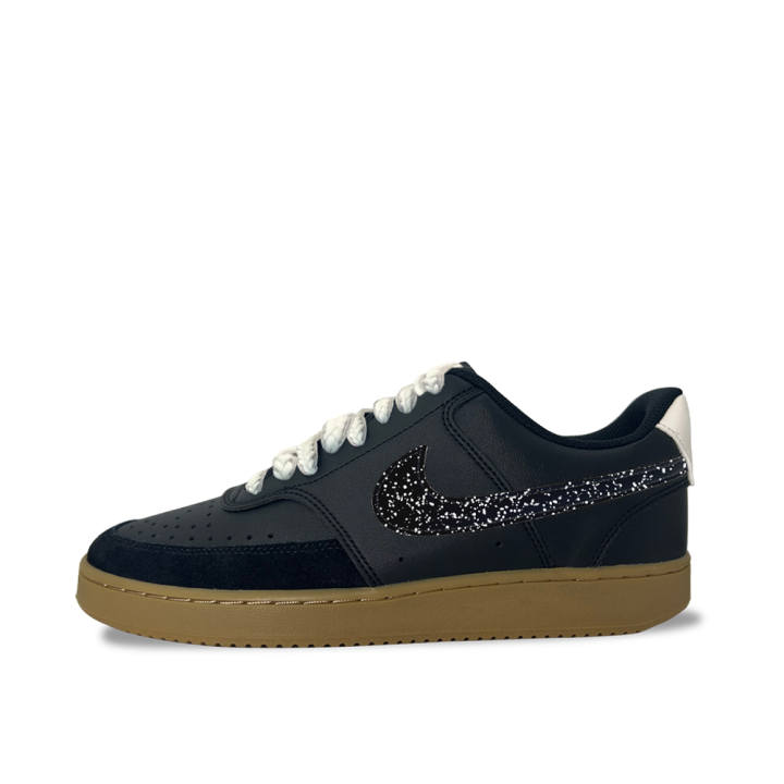 Nike Nike Court Vision Night Sky Abrasion Resistant Breathable Low top Skateboard Shoes Unisex Black