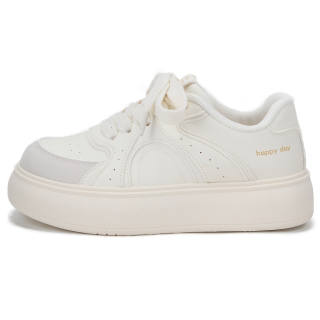 Binya Abrasion Resistant Lightweight Wear resistant And Lightweight Low top Skateboard Shoes Women's Beige