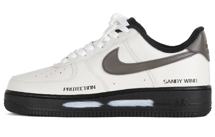 Nike Nike Air Force 1 Low Gravel II Breathable Height Increasing Low top Skateboard Shoes Unisex Black White Brown