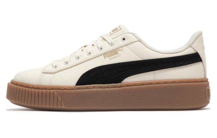 PUMA Basket Platform Canvas 'Beige Black' Women's