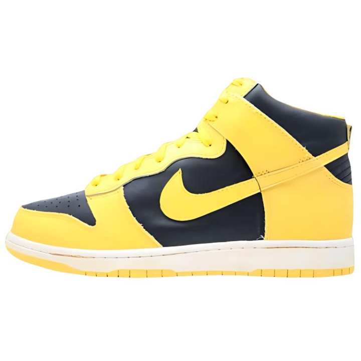 Nike Nike Dunk High Slip Resistant Abrasion Resistant High top Skateboard Shoes Unisex Yellow