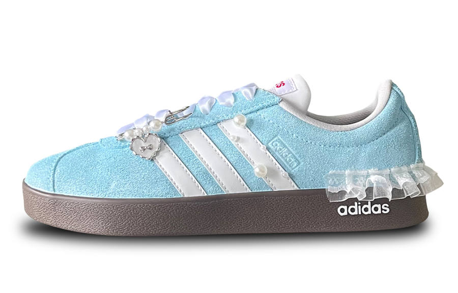 Adidas Neo VL Court Lifestyle Slip Resistant Abrasion Resistant Low top Skateboard Shoes Women's Blue
