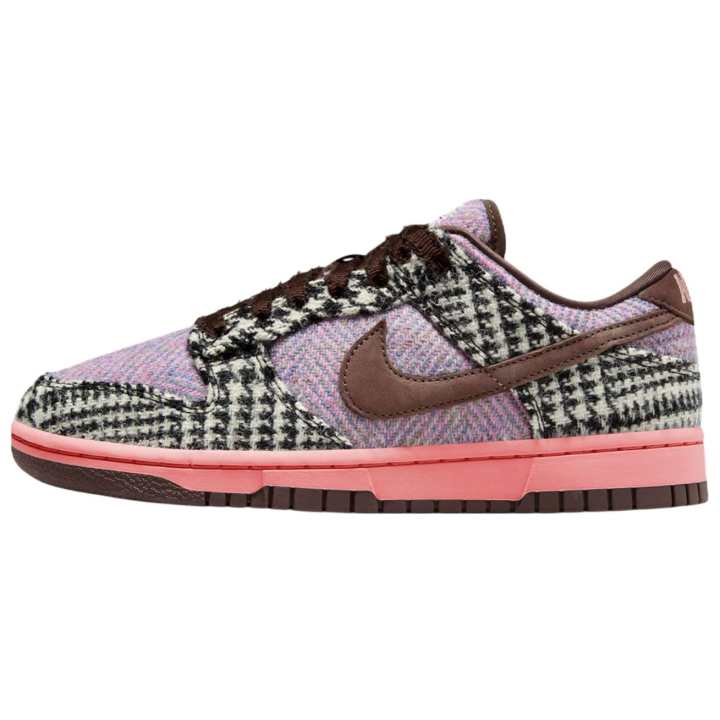 Nike Nike x Harris Tweed Dunk Abrasion Resistant Low top Skateboard Shoes Women's Purple