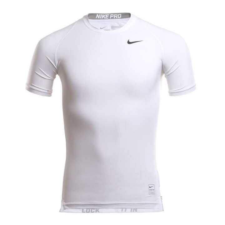 Nike Nike Pro T Shirts Men's White Crew Neck Moderate