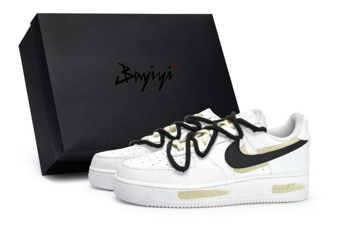 Nike Nike Air Force 1 811 Manufacturing, Rolling Sky Light Yellow, Special Shoe Box Low top Skateboard Shoes Women's