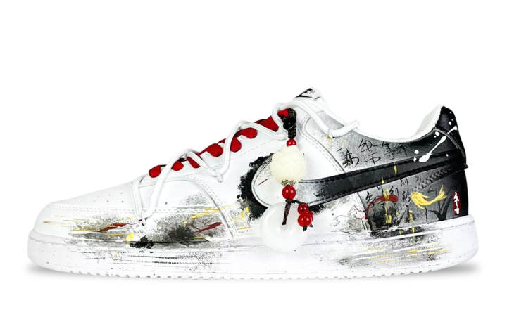 Nike Nike Court Vision 1 Skateboard Shoes Men's Low Top White/Black/Gold