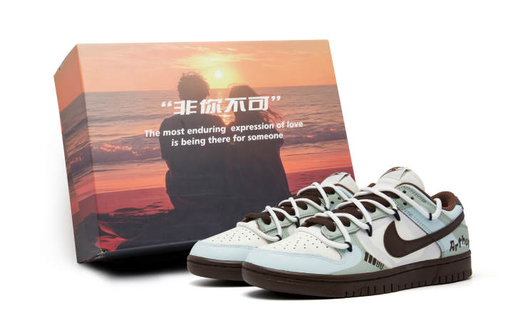 Nike Nike Dunk Slip Resistant Abrasion Resistant Low top Skateboard Shoes Women's Green Brown
