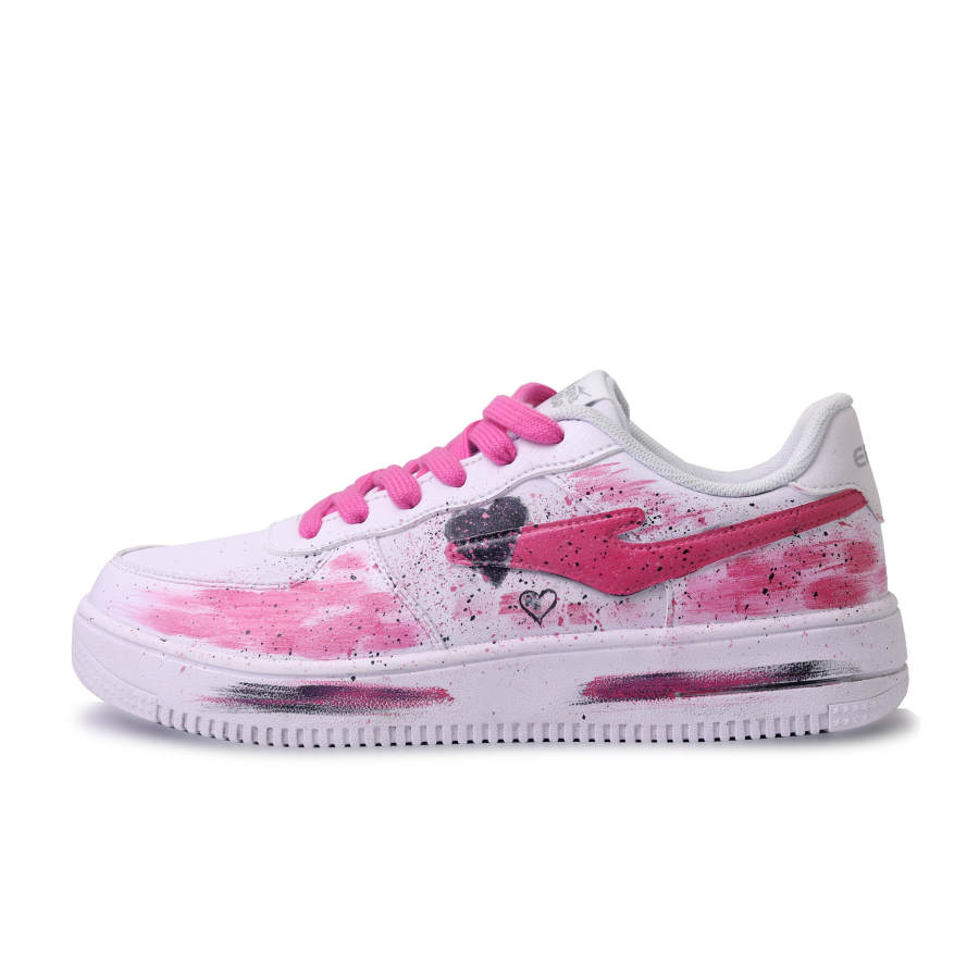 Erke Abrasion Resistant Breathable Low top Skateboard Shoes Unisex Pink