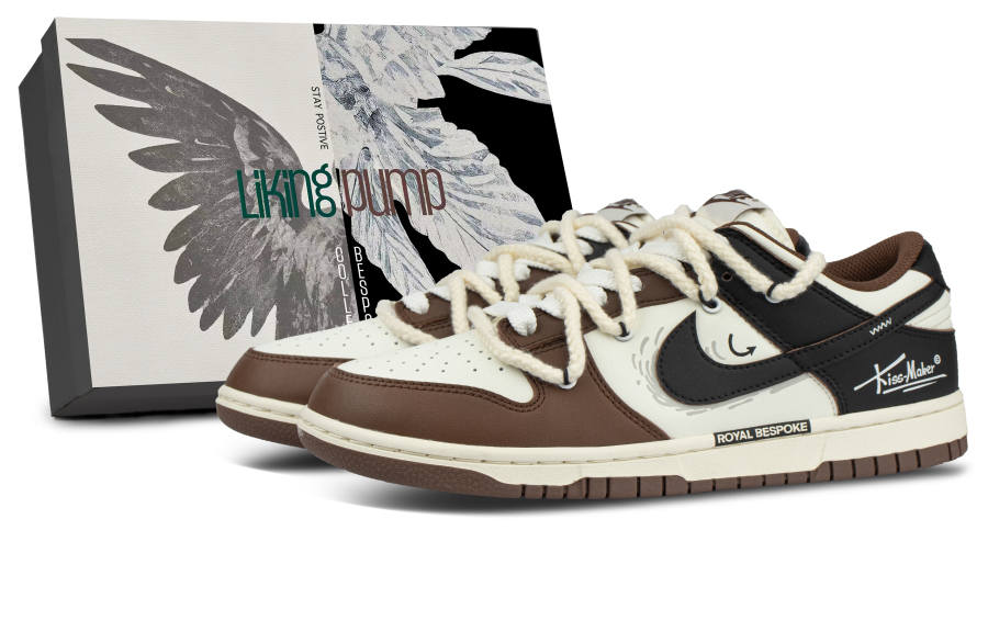 Nike Nike Dunk Leather Waterproof Low top Skateboard Shoes Unisex Black Brown