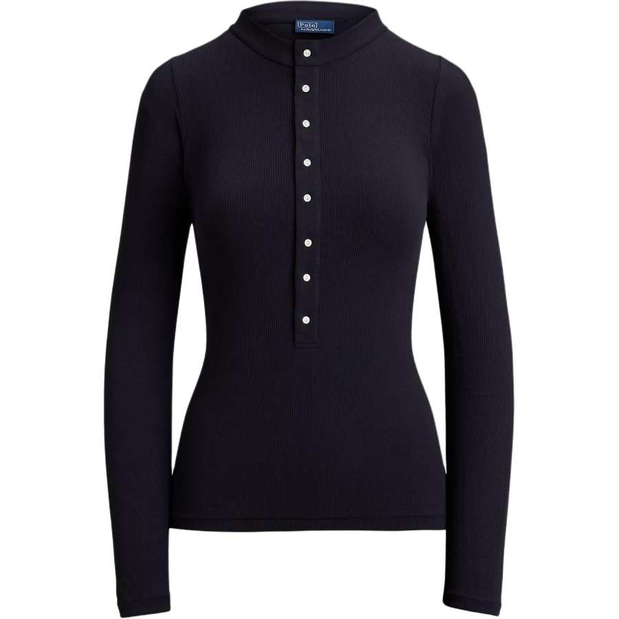 Polo Ralph Lauren button-up ribbed-knit T-shirt