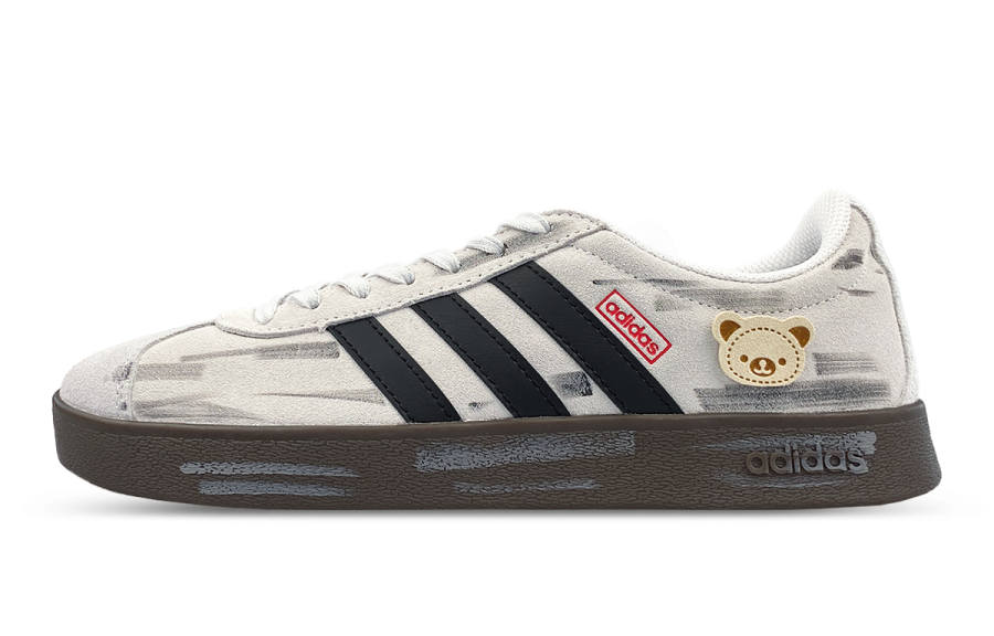 Adidas Adidas Vl Court Classic Slip Resistant Low top Skateboard Shoes Unisex Gray Black