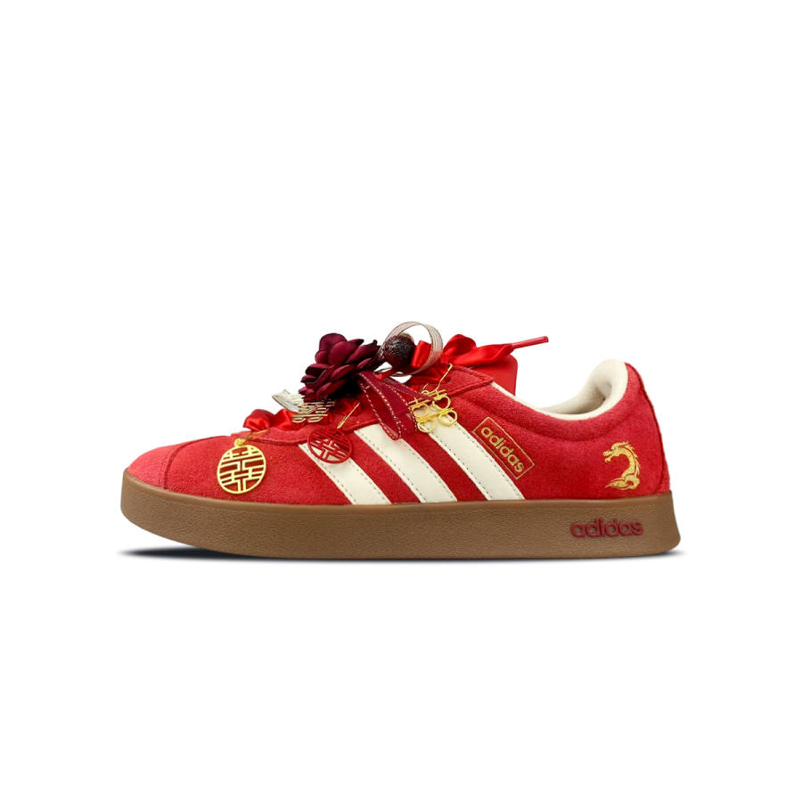 Adidas Adidas Vl Court Classic BNK Dragon Seal And Phoenix Rhythm Abrasion Resistant Low top Skateboard Shoes Men's