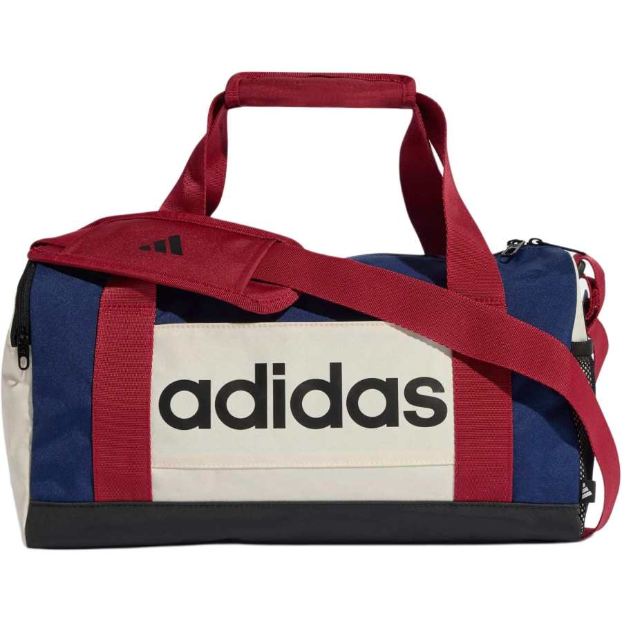 Adidas Adidas COLORBLOCKLifestyle 11L Polyester Recycled Travel Bag Unisex Dark Blue & Ecru & Vibrant Burgundy
