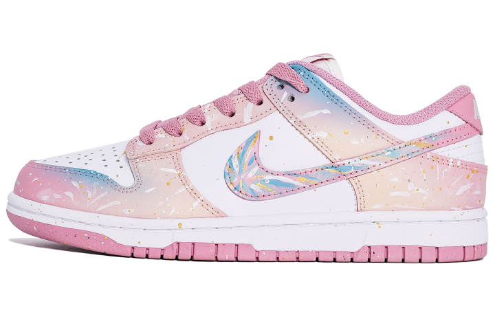 Nike Nike Dunk Abrasion Resistant Low top Skateboard Shoes Women's Pink Blue