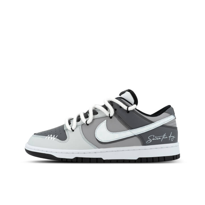 Nike Nike Dunk Gorilla Mischievous XJDD Silent Cloud Leather Low top Skateboard Shoes Unisex Gray White