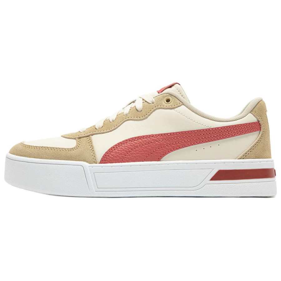 PUMA Skye Abrasion Resistant Abrasion Resistant Low top Skateboard Shoes Women's Light Brown Red