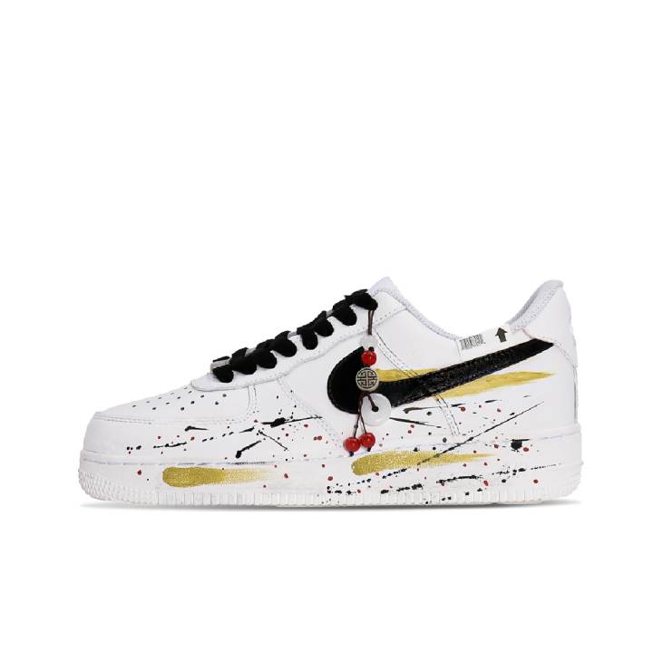 Nike Nike Air Force 1 Low top Skateboard Shoes Unisex Black White
