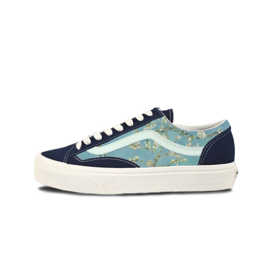 Vans Style 36 Suede Slip Resistant Abrasion Resistant Low top Skateboard Shoes Unisex Blue White