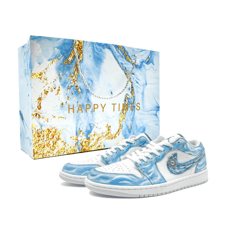 Jordan Jordan Air Jordan 1 Abrasion Resistant Low top Skateboard Shoes Unisex Blue White