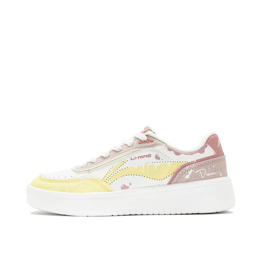Li-Ning Li Ning Sourdough Slip Resistant Height Increasing Low top Skateboard Shoes Women's Peach