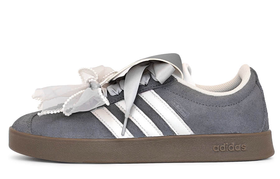 Adidas Adidas VL COURT 2.0 Slip Resistant Abrasion Resistant Low top Skateboard Shoes Unisex Gray