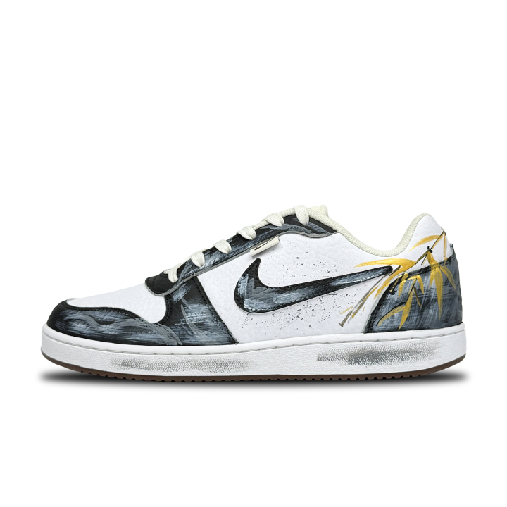 Nike Nike EBERNON Ink Golden Branch Low top Skateboard Shoes Men's Black White
