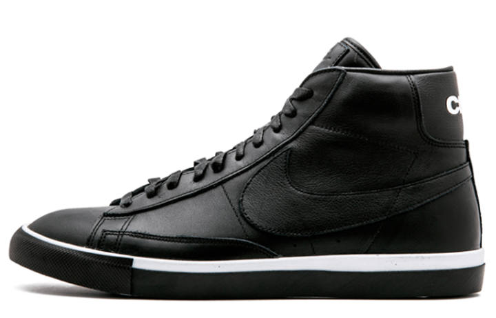 Nike CDG X Nike Blazer High CDG Unisex High-Top Synthetic Leather Skate Shoes Black White Unisex