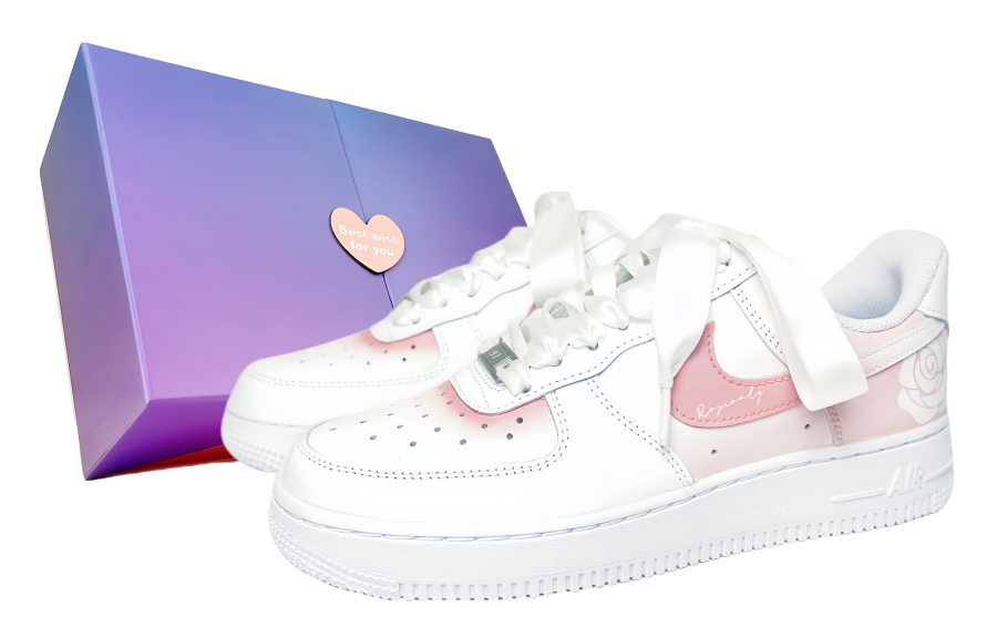 Nike Nike Air Force 1 Low top Skateboard Shoes Women's Pink White