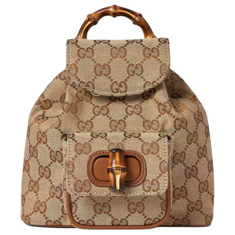 GUCCI GUCCI Canvas Backpack Mini Women's Beige