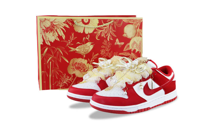 Nike Nike Dunk Abrasion Resistant Low top Skateboard Shoes Unisex Red