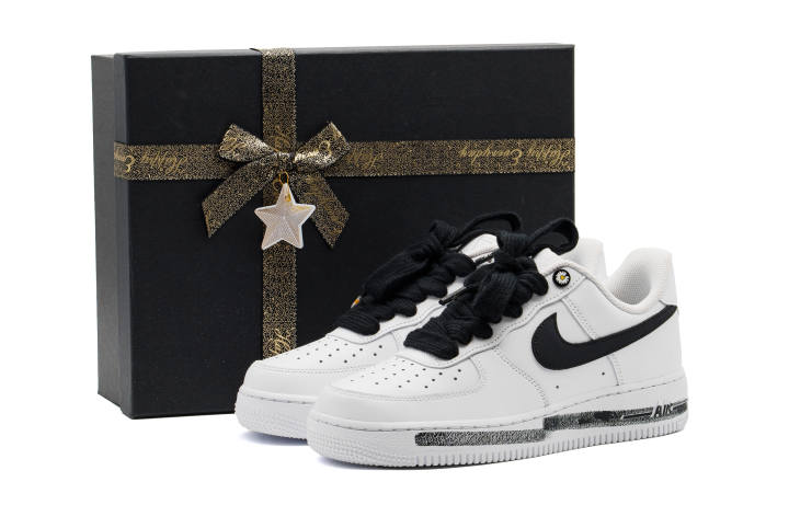 Nike Nike Air Force 1 Small Daisy Leather Thermal Cushioning Abrasion Resistant Low top Skateboard Shoes Unisex White