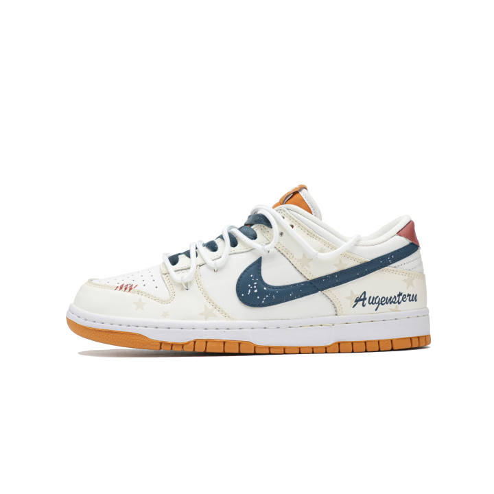 Nike Nike Dunk Five Pointed Star Abrasion Resistant Low top Skateboard Shoes Unisex White Brown