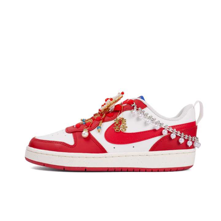 Nike Nike Court Borough Joyful Red Beauty Synthetic Leather, Leather Cushioning, Wear Resistant Low top Skateboard Shoes