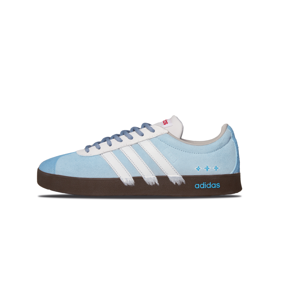 Adidas Adidas VL COURT 2.0 Light Blue Xingji Cushioning, Wear Resistant Low top Skateboard Shoes Unisex Blue White