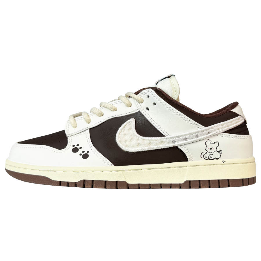 Nike Nike Dunk Abrasion Resistant Abrasion Resistant Low top Skateboard Shoes Women's White Brown