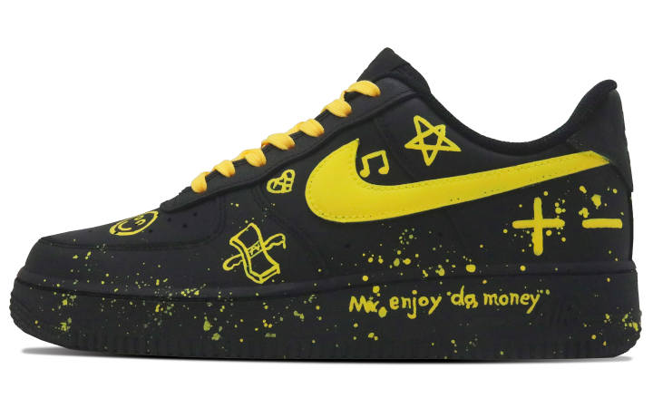 Nike Nike Air Force 1 Cushioning Low top Skateboard Shoes Unisex Black
