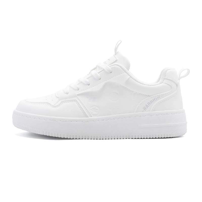 WARRIOR Warrior White Sneakers Coverage Abrasion Resistant Lightweight Slip Resistant