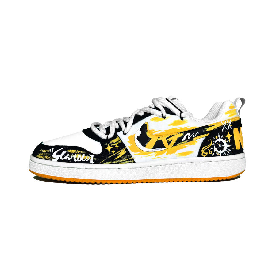 Nike Nike Court Borough Dream Weaver Cushioning, Wear Resistant Low top Skateboard Shoes Unisex Black Gold
