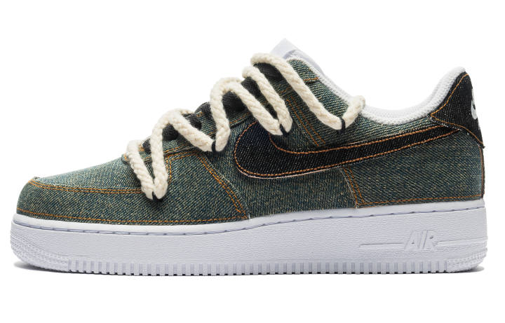 Nike Nike Air Force 1 Low top Skateboard Shoes Men's Navy Blue