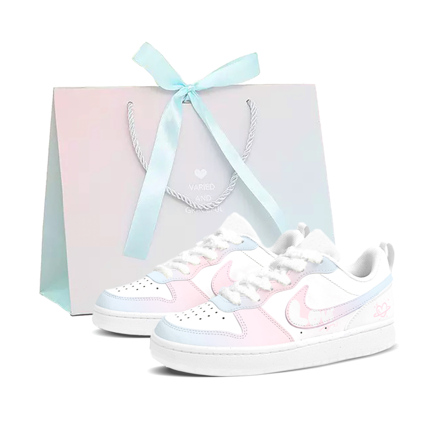 Nike Nike Court Borough Low Sweet Dream Love Low top Skateboard Shoes Women's Pink Blue