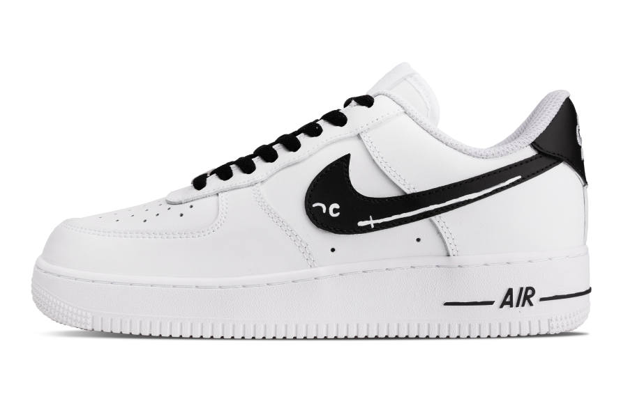 Nike Nike Air Force 1 Abrasion Resistant Low top Skateboard Shoes Women's White Black