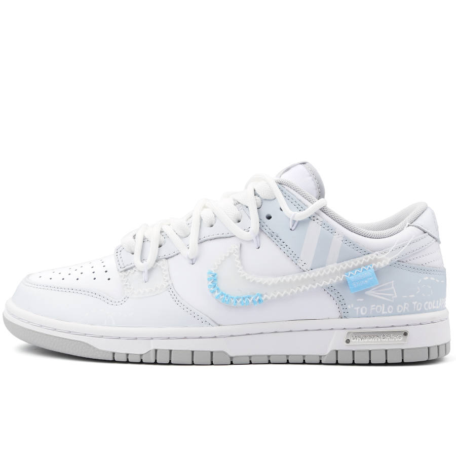 Nike Nike Dunk Realm Of Sky Abrasion Resistant Abrasion Resistant Low top Skateboard Shoes Unisex Blue White