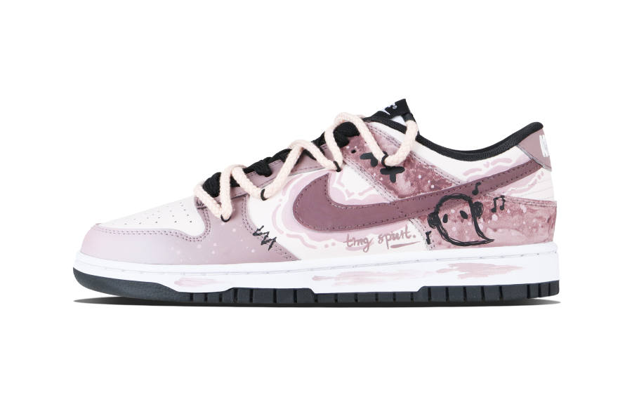 Nike Nike Dunk Cute Purple Spirit Shadow Leather Abrasion Resistant Low top Skateboard Shoes Unisex Purple